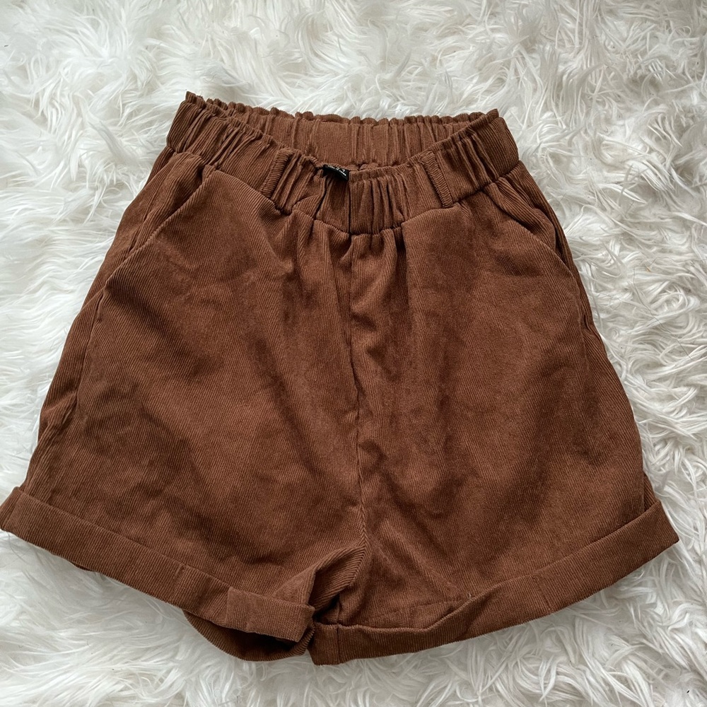 Brown corduroy shorts